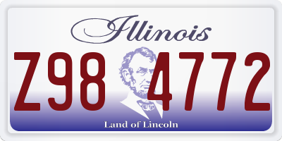 IL license plate Z984772