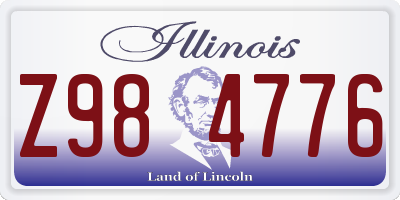 IL license plate Z984776