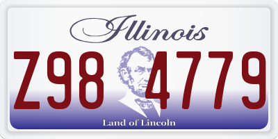 IL license plate Z984779