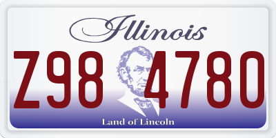 IL license plate Z984780