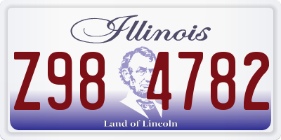 IL license plate Z984782