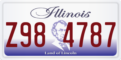 IL license plate Z984787