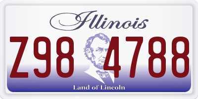 IL license plate Z984788