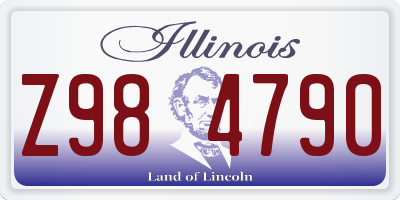 IL license plate Z984790