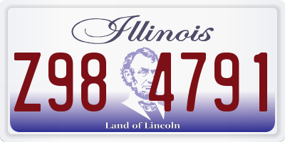 IL license plate Z984791