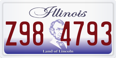 IL license plate Z984793