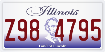 IL license plate Z984795