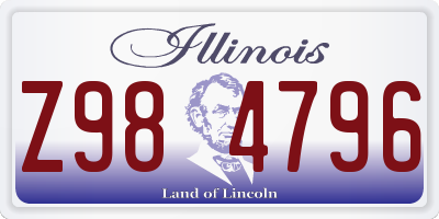 IL license plate Z984796