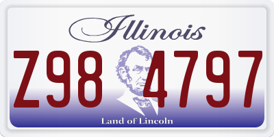 IL license plate Z984797