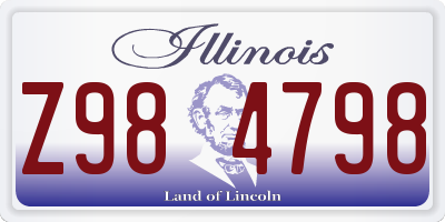 IL license plate Z984798