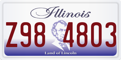 IL license plate Z984803