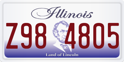 IL license plate Z984805