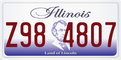 IL license plate Z984807