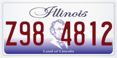 IL license plate Z984812