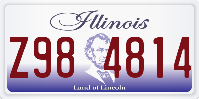 IL license plate Z984814