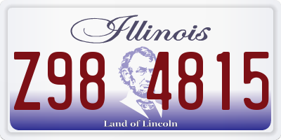 IL license plate Z984815