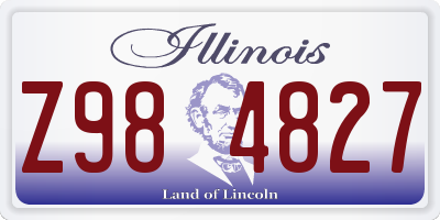 IL license plate Z984827