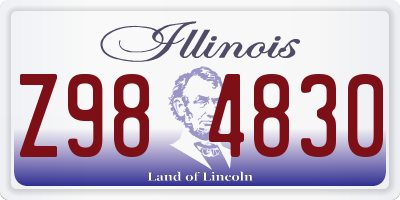 IL license plate Z984830