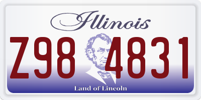 IL license plate Z984831