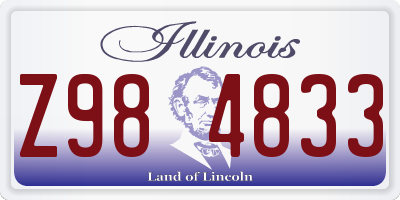 IL license plate Z984833