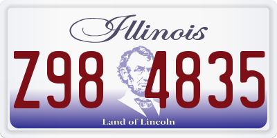 IL license plate Z984835