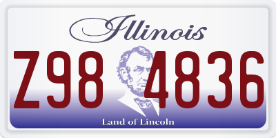 IL license plate Z984836