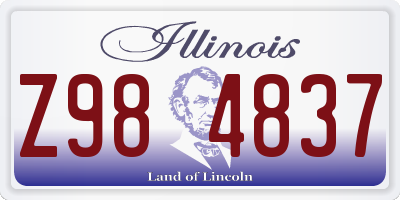 IL license plate Z984837