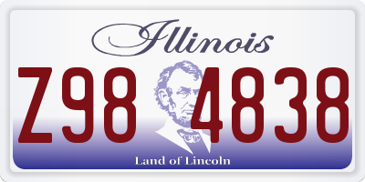 IL license plate Z984838