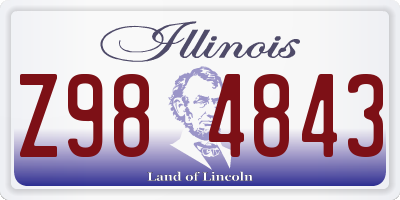 IL license plate Z984843