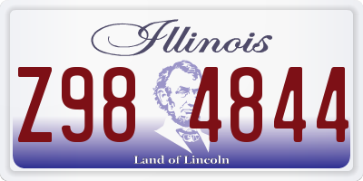 IL license plate Z984844