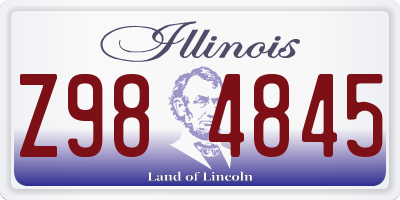 IL license plate Z984845