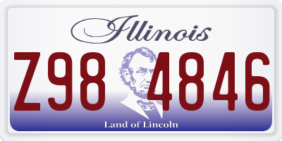 IL license plate Z984846
