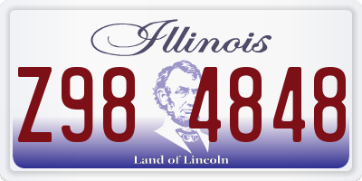 IL license plate Z984848