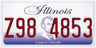 IL license plate Z984853