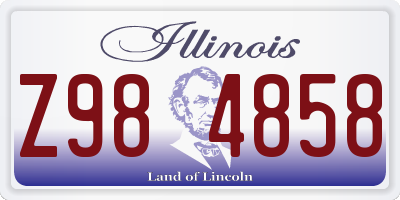 IL license plate Z984858