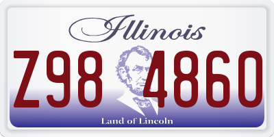 IL license plate Z984860