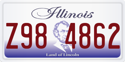 IL license plate Z984862