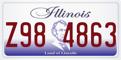 IL license plate Z984863
