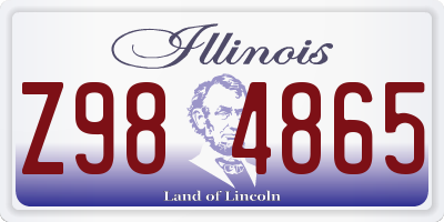 IL license plate Z984865