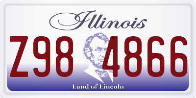 IL license plate Z984866