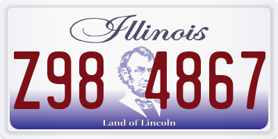 IL license plate Z984867
