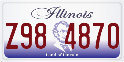 IL license plate Z984870