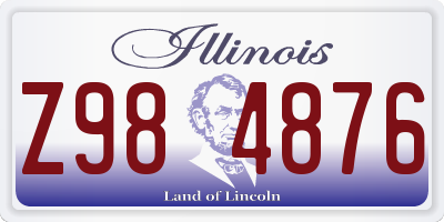 IL license plate Z984876
