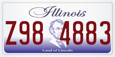 IL license plate Z984883