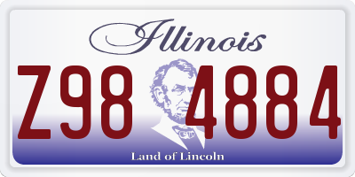 IL license plate Z984884