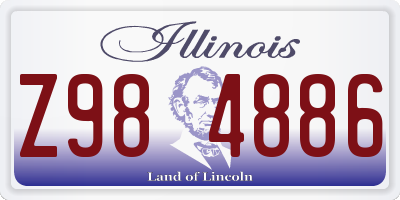 IL license plate Z984886