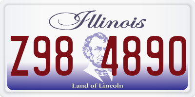 IL license plate Z984890