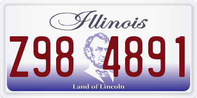 IL license plate Z984891