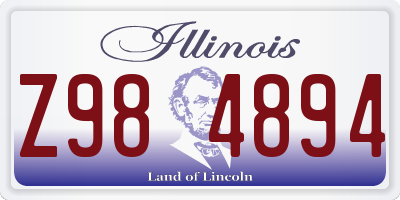 IL license plate Z984894