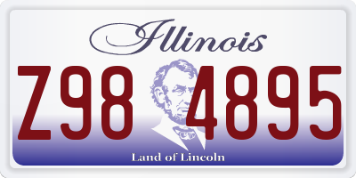 IL license plate Z984895